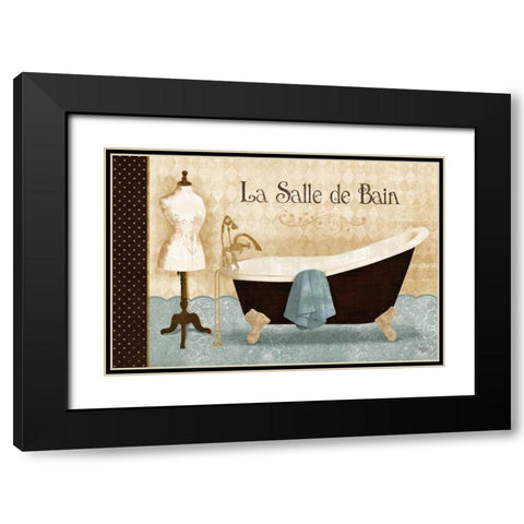 La Salle de Bain Black Modern Wood Framed Art Print with Double Matting by Mollie B.
