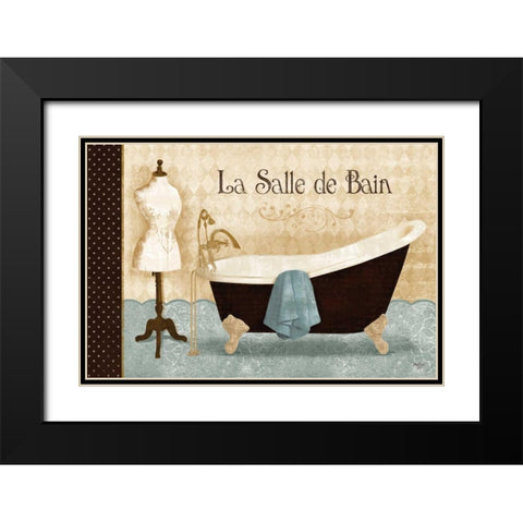 La Salle de Bain Black Modern Wood Framed Art Print with Double Matting by Mollie B.