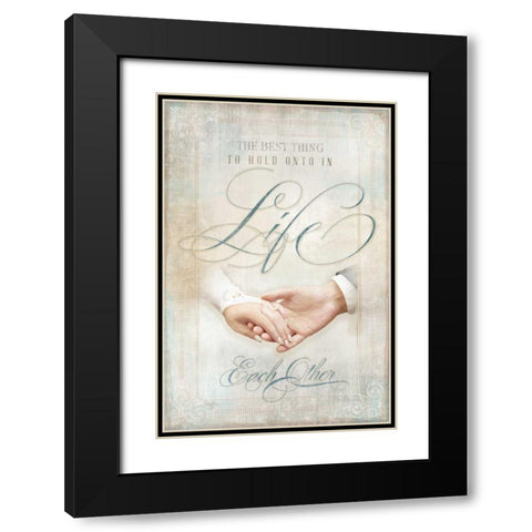 Each Other I Black Modern Wood Framed Art Print with Double Matting by Mollie B.