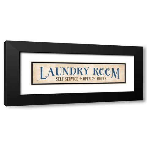 Laundry Room Black Modern Wood Framed Art Print with Double Matting by Mollie B.