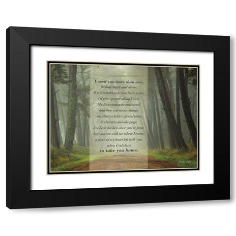 I Need You More Than Ever Black Modern Wood Framed Art Print with Double Matting by Podt, Martin