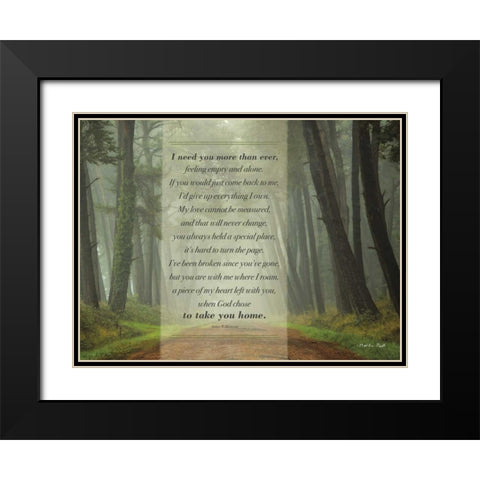 I Need You More Than Ever Black Modern Wood Framed Art Print with Double Matting by Podt, Martin
