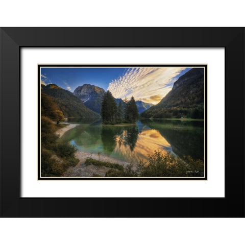 The Island Black Modern Wood Framed Art Print with Double Matting by Podt, Martin