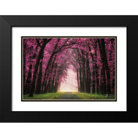 Pretty in Pink Black Modern Wood Framed Art Print with Double Matting by Podt, Martin