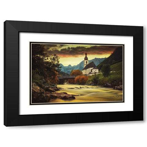The Church Black Modern Wood Framed Art Print with Double Matting by Podt, Martin