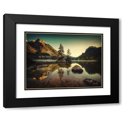 Never Forget Black Modern Wood Framed Art Print with Double Matting by Podt, Martin