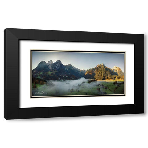 The Blanket Black Modern Wood Framed Art Print with Double Matting by Podt, Martin