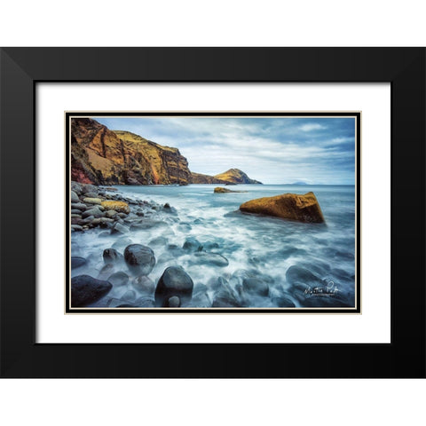 Love is Like Water    Black Modern Wood Framed Art Print with Double Matting by Podt, Martin