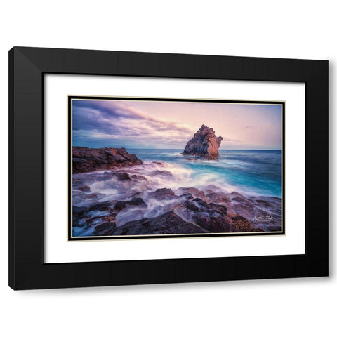 The Rock     Black Modern Wood Framed Art Print with Double Matting by Podt, Martin
