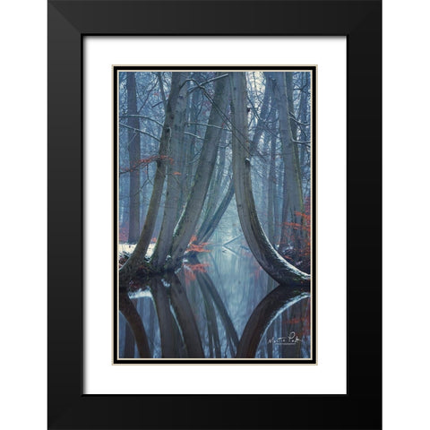 The Bent Ones - Winter Version Black Modern Wood Framed Art Print with Double Matting by Podt, Martin