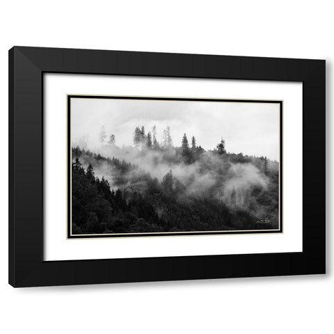 Covered by Clouds Black Modern Wood Framed Art Print with Double Matting by Podt, Martin