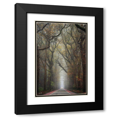 Tiny Car    Black Modern Wood Framed Art Print with Double Matting by Podt, Martin