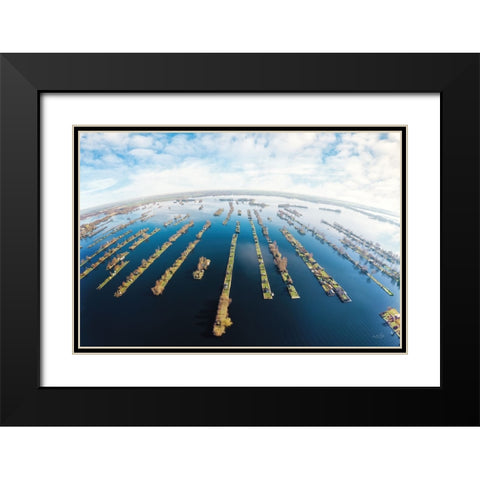 Water World Black Modern Wood Framed Art Print with Double Matting by Podt, Martin