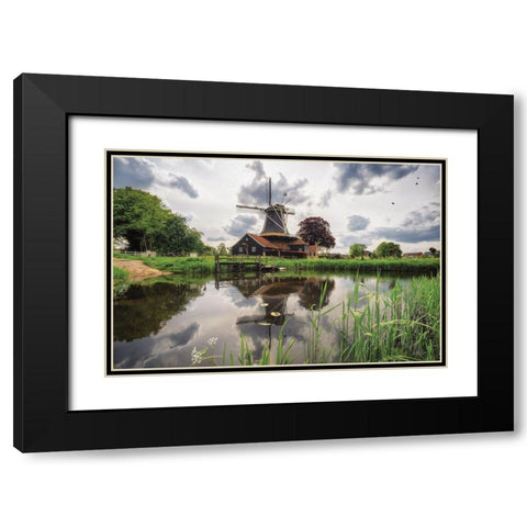 Beauty in the Sky Black Modern Wood Framed Art Print with Double Matting by Podt, Martin