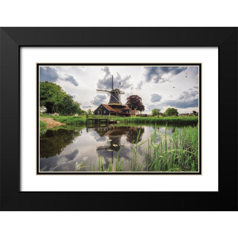 Beauty in the Sky Black Modern Wood Framed Art Print with Double Matting by Podt, Martin