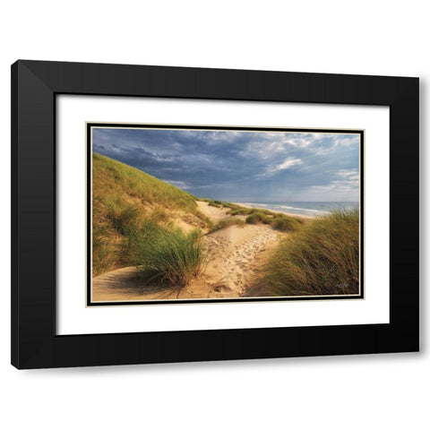 The Dutch North Sea Coast II Black Modern Wood Framed Art Print with Double Matting by Podt, Martin