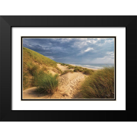 The Dutch North Sea Coast II Black Modern Wood Framed Art Print with Double Matting by Podt, Martin