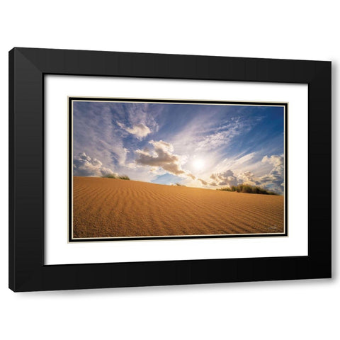 Sandy Perspective Black Modern Wood Framed Art Print with Double Matting by Podt, Martin