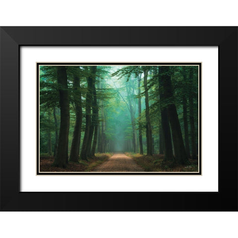 Road of Mysteries Black Modern Wood Framed Art Print with Double Matting by Podt, Martin