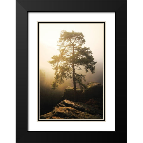 On the Edge of Glory Black Modern Wood Framed Art Print with Double Matting by Podt, Martin