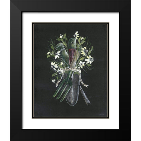 Get Your Hands Dirty Black Modern Wood Framed Art Print with Double Matting by Norkus, Julie