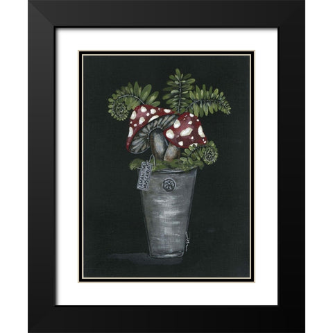 Toadstool Black Modern Wood Framed Art Print with Double Matting by Norkus, Julie