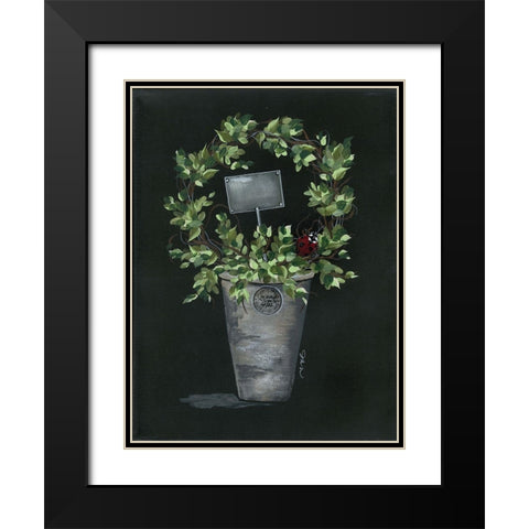 Good Luck Topiary Black Modern Wood Framed Art Print with Double Matting by Norkus, Julie
