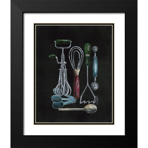 Stir Up Things Black Modern Wood Framed Art Print with Double Matting by Norkus, Julie