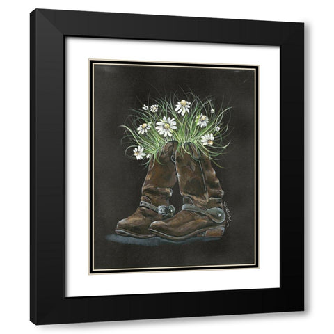 Giddy Up Black Modern Wood Framed Art Print with Double Matting by Norkus, Julie