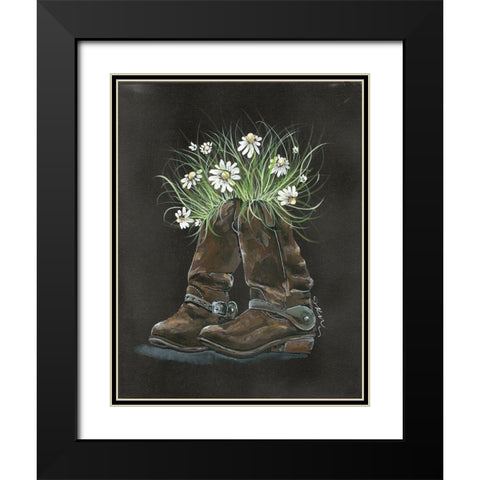 Giddy Up Black Modern Wood Framed Art Print with Double Matting by Norkus, Julie