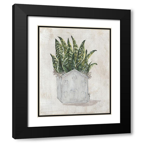 House Plant Black Modern Wood Framed Art Print with Double Matting by Norkus, Julie