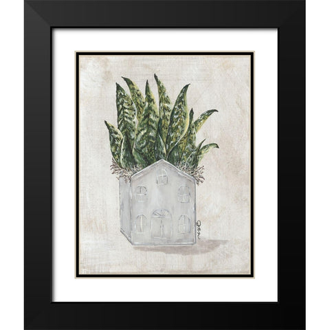 House Plant Black Modern Wood Framed Art Print with Double Matting by Norkus, Julie