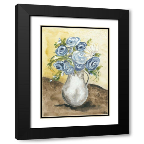 Sunny Day Flowers Black Modern Wood Framed Art Print with Double Matting by Norkus, Julie