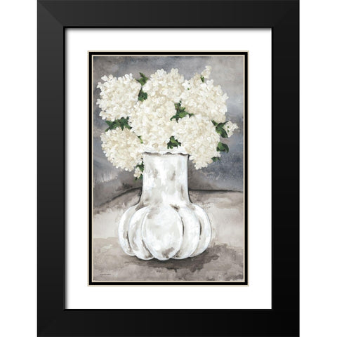 Snowball Hydrangea Black Modern Wood Framed Art Print with Double Matting by Norkus, Julie