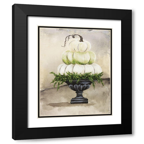 Triple Pumpkin Urn Black Modern Wood Framed Art Print with Double Matting by Norkus, Julie