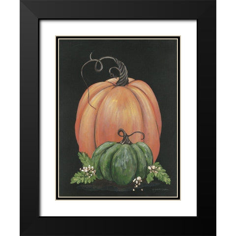 Pumpkin and Talloberry Black Modern Wood Framed Art Print with Double Matting by Norkus, Julie