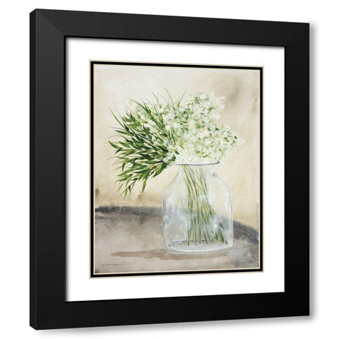 Simple Hydrangea Black Modern Wood Framed Art Print with Double Matting by Norkus, Julie