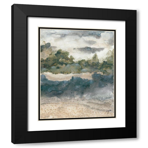 Calming 1   Black Modern Wood Framed Art Print with Double Matting by Norkus, Julie