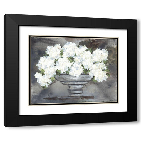Snowball Hydrangeas I Black Modern Wood Framed Art Print with Double Matting by Norkus, Julie