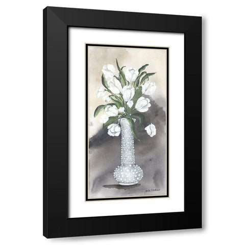 Hobnail Tulips Black Modern Wood Framed Art Print with Double Matting by Norkus, Julie
