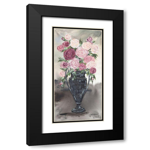 Ranunculus Topiary Black Modern Wood Framed Art Print with Double Matting by Norkus, Julie