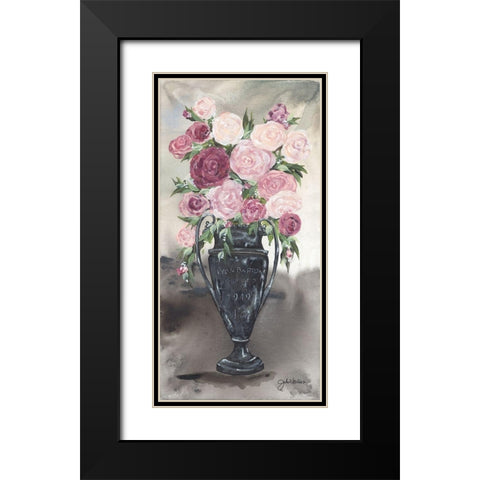 Ranunculus Topiary Black Modern Wood Framed Art Print with Double Matting by Norkus, Julie