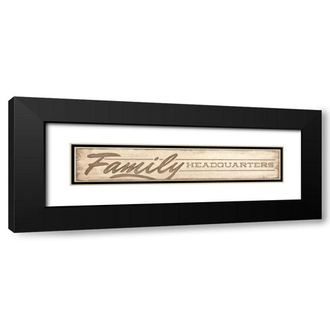 Family Headquarters Black Modern Wood Framed Art Print with Double Matting by Rader, Lauren