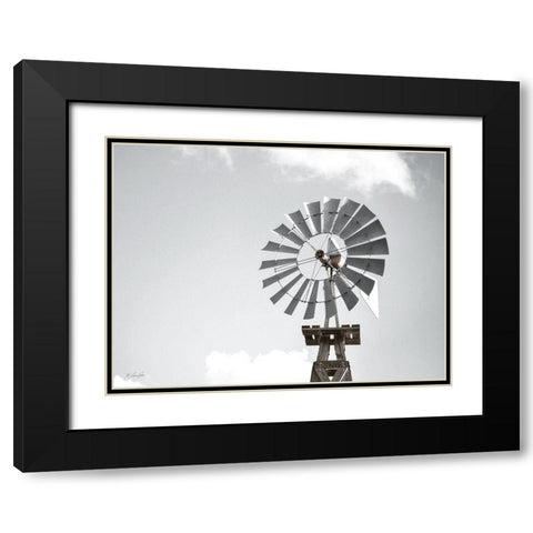 Windmill    Black Modern Wood Framed Art Print with Double Matting by Rader, Lauren
