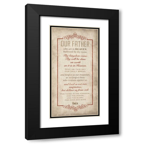 Our Father Black Modern Wood Framed Art Print with Double Matting by Rader, Lauren