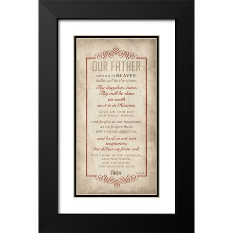 Our Father Black Modern Wood Framed Art Print with Double Matting by Rader, Lauren