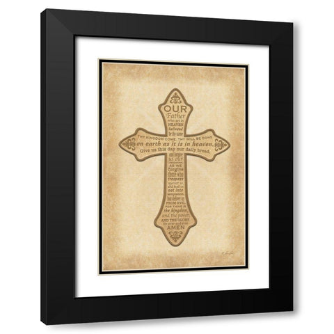 Our Father Black Modern Wood Framed Art Print with Double Matting by Rader, Lauren
