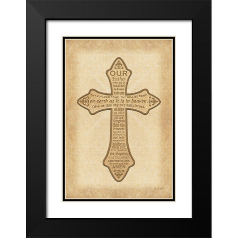 Our Father Black Modern Wood Framed Art Print with Double Matting by Rader, Lauren
