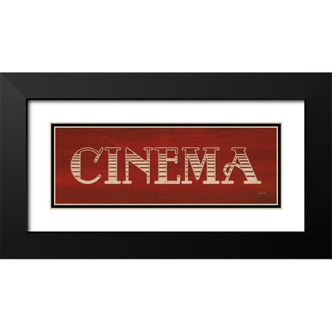 Cinema Black Modern Wood Framed Art Print with Double Matting by Rader, Lauren