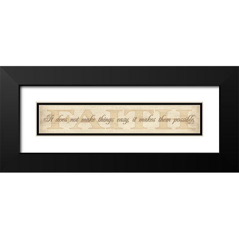 Faith Black Modern Wood Framed Art Print with Double Matting by Rader, Lauren